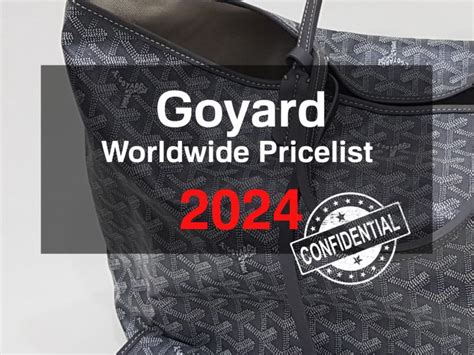 goyard artois price in paris|Goyard price list 2024.